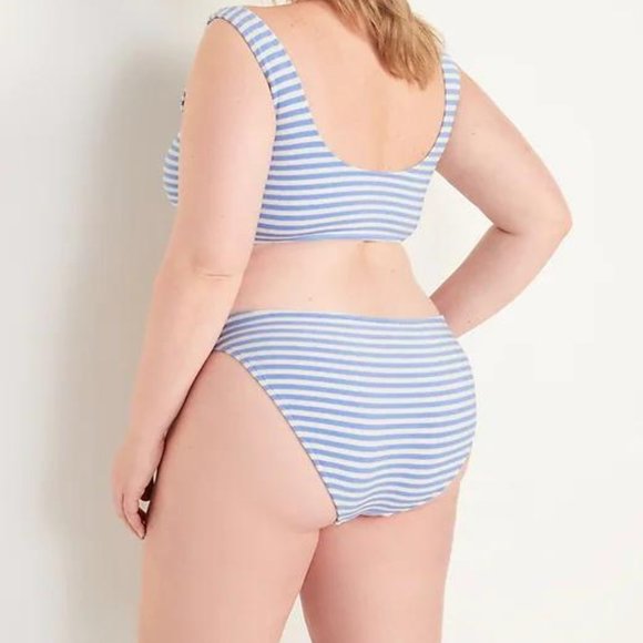 Old Navy Low-Rise Striped Terry Classic Bikini Swim Bottoms for Women New - Picture 8 of 8